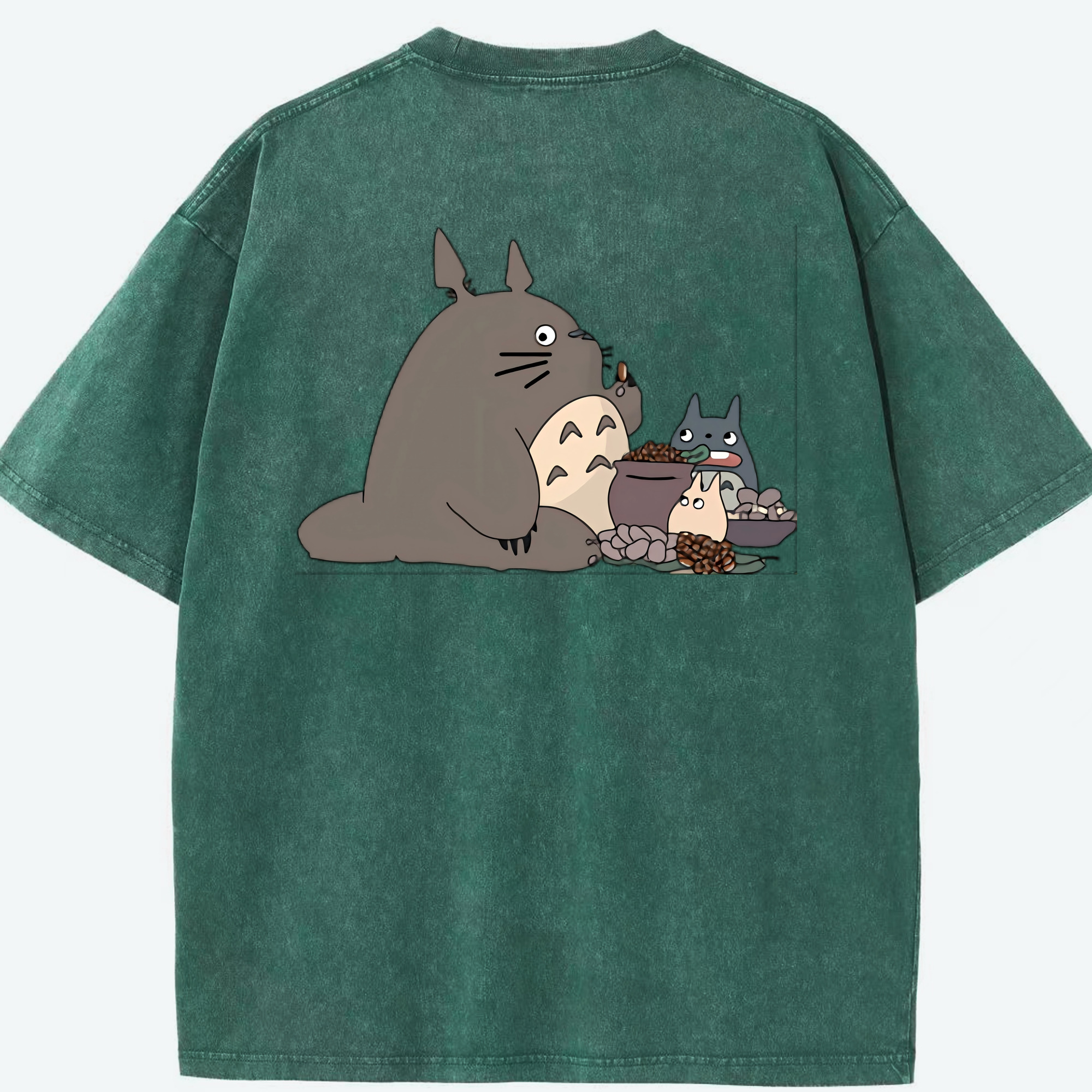 （画像用） となりのトトロ 草壁メイ 草壁サツキ My Neighbor Totoro Satsuki Kusakabe Mei Kusakabe 綿100% ヴィンテージ風 半袖Tシャツ（背面プリント）